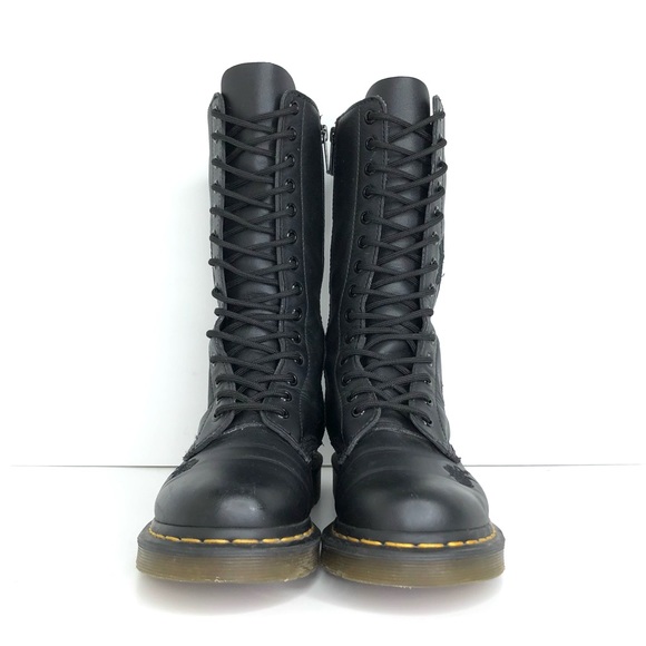 Dr Martens 1914 Vonda Mono Leather 14 Eye Lace Up Boots Women’s 7 Shoes - Picture 7 of 10